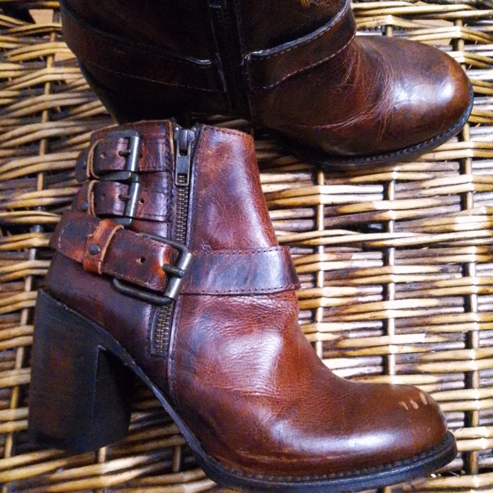 FREEBIRD By Steven Bolo Distressed Booties